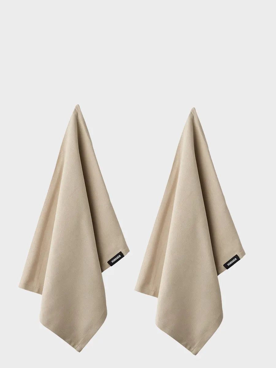 HUMDAKIN Økologisk Viskestykke - 2 stk Organic Textiles 01 Light Stone